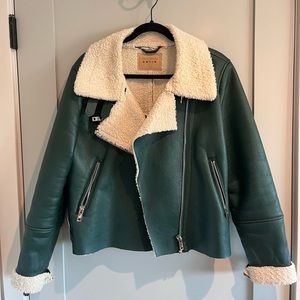 Green Moto Jacket Blank NYC